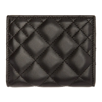 Shop Versace Black Quilted Medusa Wallet In K41ot Black