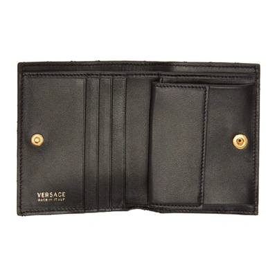 Shop Versace Black Quilted Medusa Wallet In K41ot Black