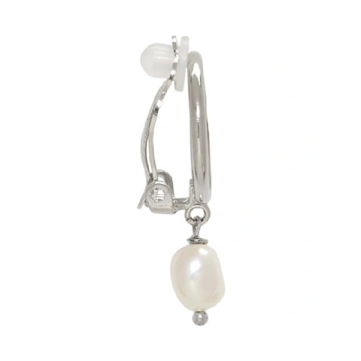 Shop Justine Clenquet Silver Danny Clip-on Earrings In Palladium