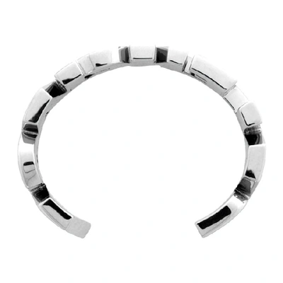Shop Balenciaga Silver Typo Bracelet In 0668 Pallad