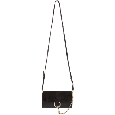 Shop Chloé Chloe Black Faye Wallet Bag In 001 Black