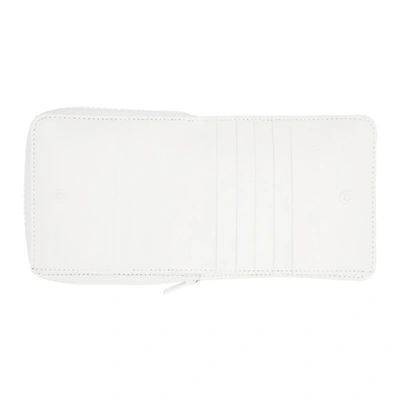 Shop Mm6 Maison Margiela White Logo Wallet In T1003 White