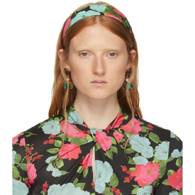 Shop Erdem Black Noel Stewart Edition Floral Headband In Orietta