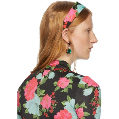 Shop Erdem Black Noel Stewart Edition Floral Headband In Orietta