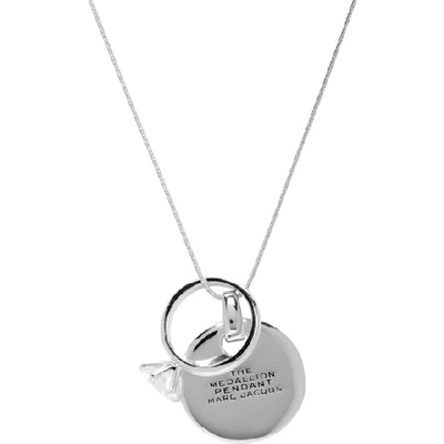 Shop Marc Jacobs Silver 'the Medallion Pendant' Necklace