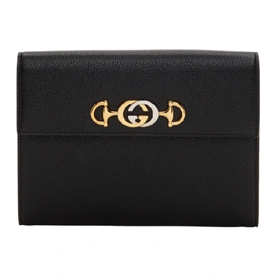 Shop Gucci Black Zumi Pouch In 1000 Black