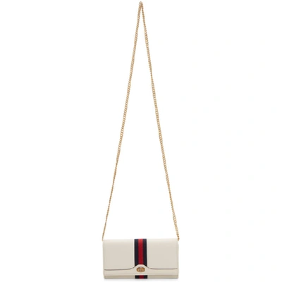 Shop Gucci White Ophidia Continental Wallet Bag In 8454 White