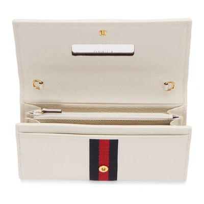 Shop Gucci White Ophidia Continental Wallet Bag In 8454 White