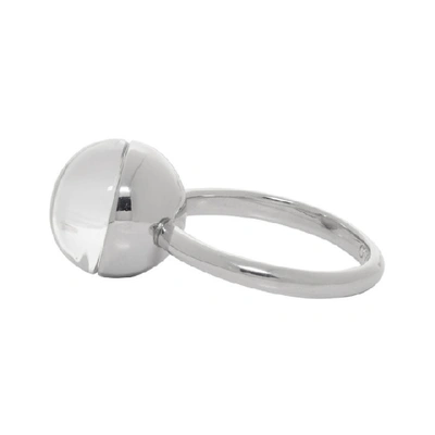 Shop Avgvst Jewelry Silver Medium Lollipop Ring In Rock Crysta