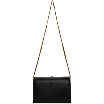 Shop Saint Laurent Black Sulpice Chain Wallet Bag