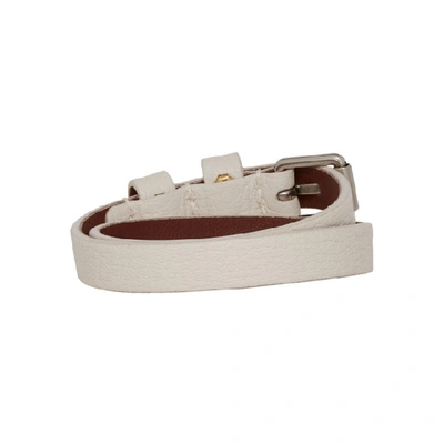 Shop Alexander Mcqueen Off-white Double Wrap Skull Bracelet In 9003 Off Wh