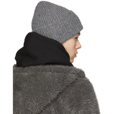 Shop Ami Alexandre Mattiussi Grey Ami De Coeur Beanie In 050 Grey