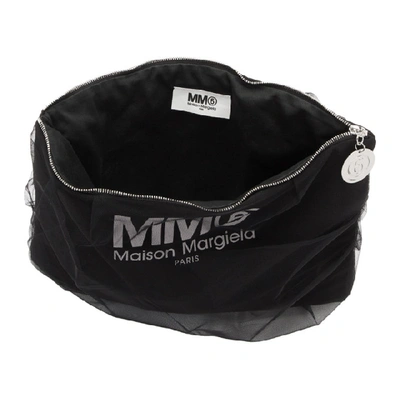 MM6 MAISON MARGIELA 黑色网眼罩层徽标手袋