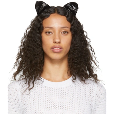 Shop Maison Michel Black Heidi Cat Headband