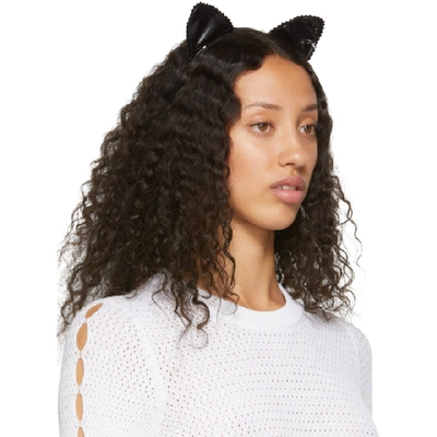 Shop Maison Michel Black Heidi Cat Headband