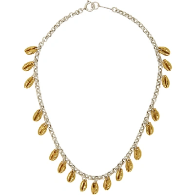 Shop Isabel Marant Silver And Gold Amer Necklace In 12do Dore