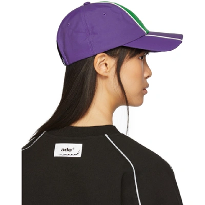 Shop Ader Error Purple And Green Thunder Cap In Sc80 Purple