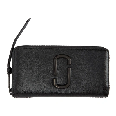 Shop Marc Jacobs Black Snapshot Standard Continental Wallet In 001 Black