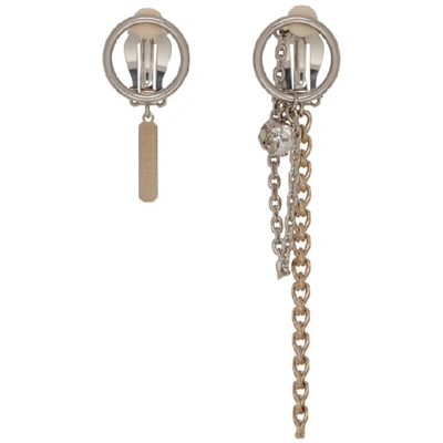Shop Justine Clenquet Silver Chen Clip-on Earrings
