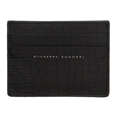 Shop Giuseppe Zanotti Black Darwin Card Holder