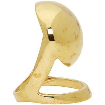 Shop Alan Crocetti Gold Armadillo Joint Ring