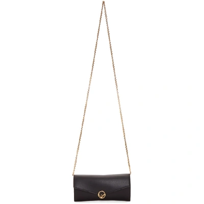 Shop Fendi Black Chain Continental Wallet Bag