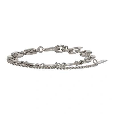 Shop Justine Clenquet Silver Jerry Chain Bracelet