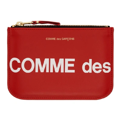 COMME DES GARCONS WALLETS 红色 HUGE LOGO 手袋
