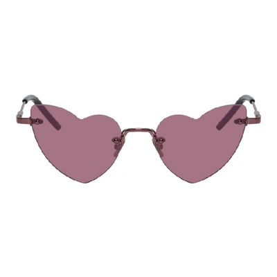 Shop Saint Laurent Pink New Wave Sl 254 Loulou Sunglasses In 004 Pink