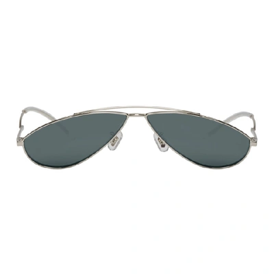 Shop Gentle Monster Silver Kujo Sunglasses In Grey