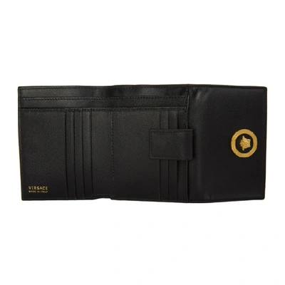 Shop Versace Black Icon Coin Pouch Wallet In K41ot Black