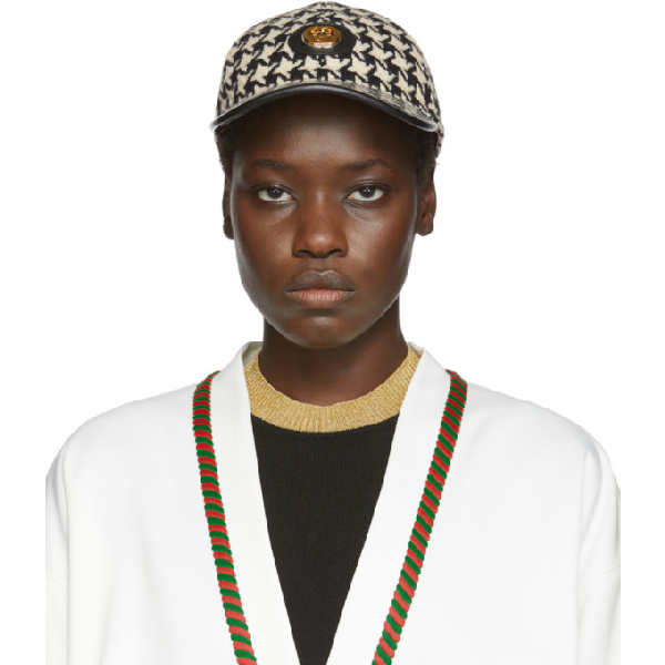 houndstooth baseball cap
