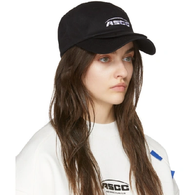 ADER ERROR SSENSE 独家发售黑色 ASCC 双帽檐棒球帽