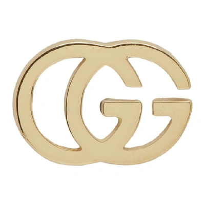 Shop Gucci Gold Gg Tissue Stud Earrings