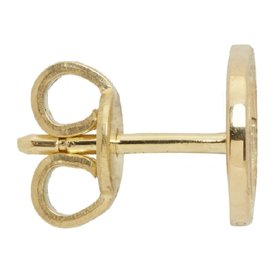 Shop Gucci Gold Gg Tissue Stud Earrings