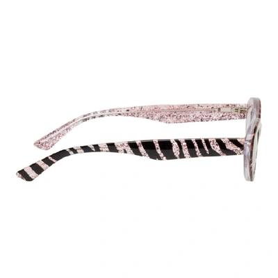 Shop Mcq By Alexander Mcqueen Mcq Alexander Mcqueen Pink And Brown Cat-eye Sunglasses In Pink-brown