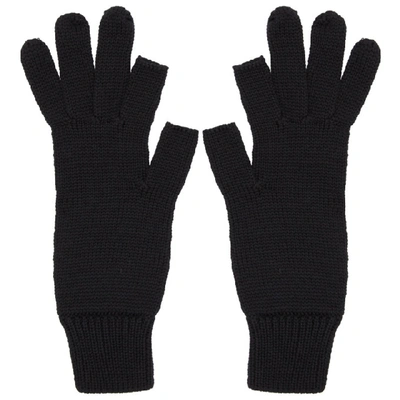 Shop Rick Owens Black Touchscreen Gloves In 09 Black