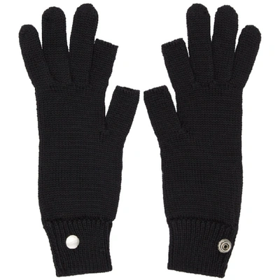 Shop Rick Owens Black Touchscreen Gloves In 09 Black