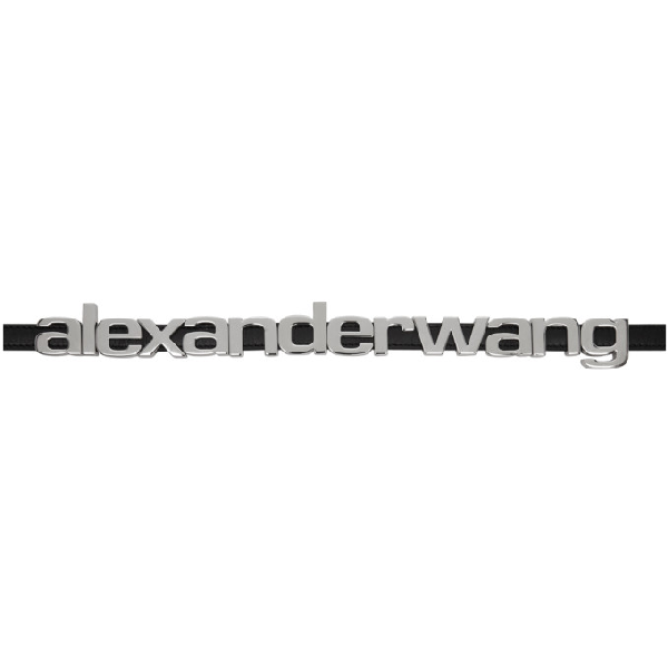 alexander wang metal logo belt