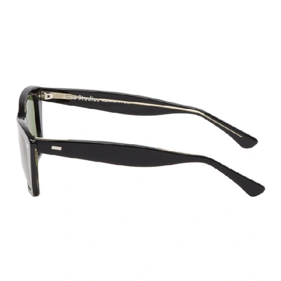 Shop Acne Studios Black Ingridh Sunglasses In Blk/yel/grn