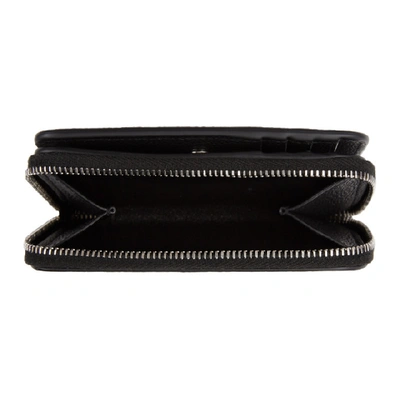 Shop Saint Laurent Black Compact Zip Around Wallet In 1000 Black