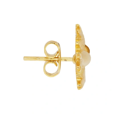 Shop Mcq By Alexander Mcqueen Mcq Alexander Mcqueen Gold Swallow Stud Earrings In 7050 Gold