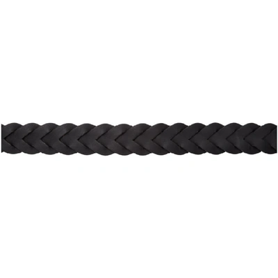 Shop Ami Alexandre Mattiussi Black Braided Belt In 001 Black