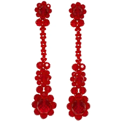 Shop Simone Rocha Red Victorian Earrings