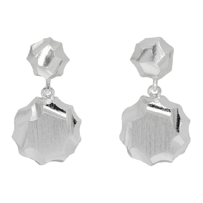 Shop All Blues Silver Carved Ball Earrings