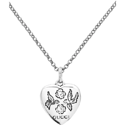 Shop Gucci Silver 'blind For Love' Necklace