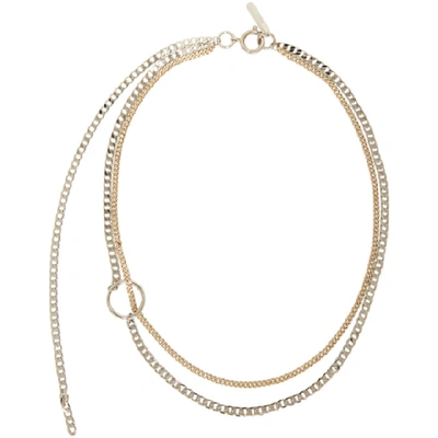 Shop Justine Clenquet Gold And Silver Jane Choker In Silver Gol