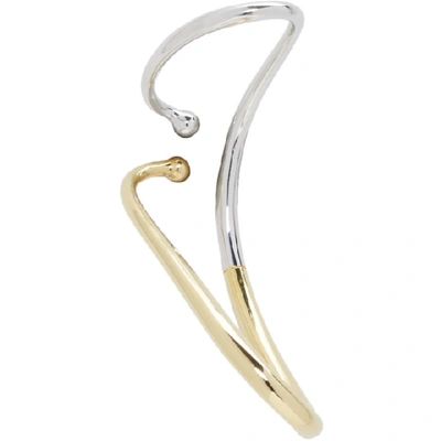 Shop Charlotte Chesnais Gold And Silver Mirage Ear Cuff In Yellow/silv