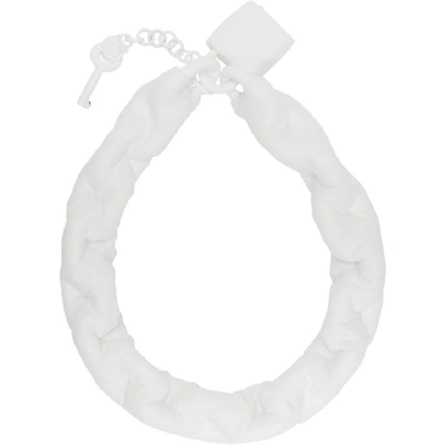 Shop Mm6 Maison Margiela White Choker Chain Necklace In 100 White