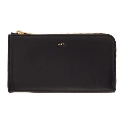 Shop Apc A.p.c. Navy Lise Continental Wallet In Iak Navy